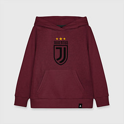Толстовка детская хлопковая Juventus FC: 3 stars, цвет: меланж-бордовый