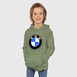 Толстовка детская хлопковая Logo BMW, цвет: авокадо — фото 2