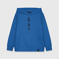 Толстовка детская хлопковая Знаки Ведьмака Black, цвет: синий
