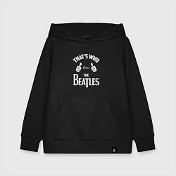 Толстовка детская хлопковая That's Who Loves The Beatles, цвет: черный