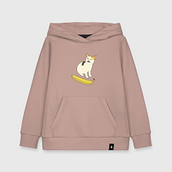 Детская толстовка-худи Cat no banana meme