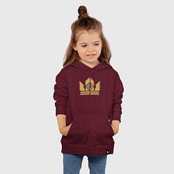 Толстовка детская хлопковая Gwent Crown, цвет: меланж-бордовый — фото 2