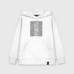 Толстовка детская хлопковая Unknown Pleasures, цвет: белый