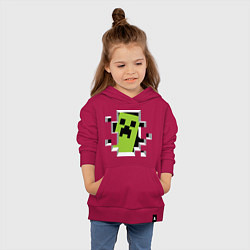 Толстовка детская хлопковая Crash Minecraft, цвет: маджента — фото 2