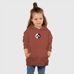 Толстовка детская хлопковая Street Workout Инь Янь, цвет: кирпичный — фото 2