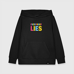 Толстовка детская хлопковая Everybody Lies, цвет: черный