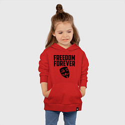 Толстовка детская хлопковая Freedom forever, цвет: красный — фото 2