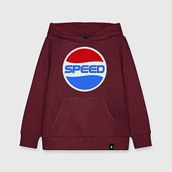 Толстовка детская хлопковая Pepsi Speed, цвет: меланж-бордовый