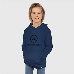 Толстовка детская хлопковая Logo Mercedes-Benz, цвет: тёмно-синий — фото 2