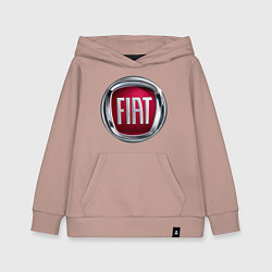 Толстовка детская хлопковая FIAT logo, цвет: пыльно-розовый