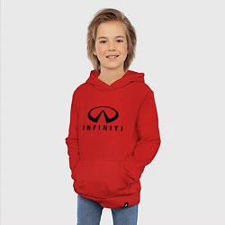 Толстовка детская хлопковая Infiniti logo, цвет: красный — фото 2