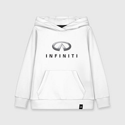 Толстовка детская хлопковая Logo Infiniti, цвет: белый