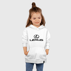 Толстовка детская хлопковая Lexus logo, цвет: белый — фото 2