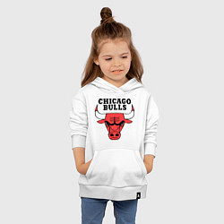 Толстовка детская хлопковая Chicago Bulls, цвет: белый — фото 2