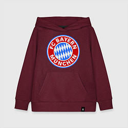Толстовка детская хлопковая Bayern Munchen FC, цвет: меланж-бордовый