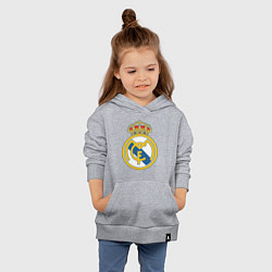 Толстовка детская хлопковая Real Madrid FC, цвет: меланж — фото 2