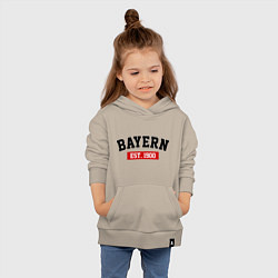 Толстовка детская хлопковая FC Bayern Est. 1900, цвет: миндальный — фото 2
