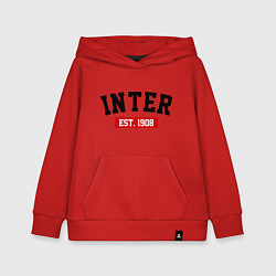 Толстовка детская хлопковая FC Inter Est. 1908, цвет: красный