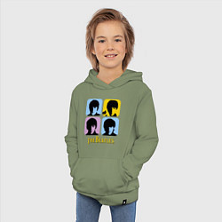 Толстовка детская хлопковая The Beatles: pop-art, цвет: авокадо — фото 2