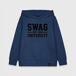 Толстовка детская хлопковая Swag University, цвет: тёмно-синий