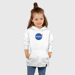 Толстовка детская хлопковая NASA: Dasa, цвет: белый — фото 2