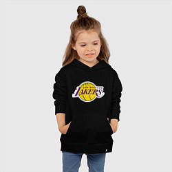 Толстовка детская хлопковая LA Lakers, цвет: черный — фото 2