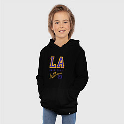 Толстовка детская хлопковая Lebron 23: Los Angeles, цвет: черный — фото 2