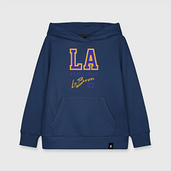 Толстовка детская хлопковая Lebron 23: Los Angeles, цвет: тёмно-синий