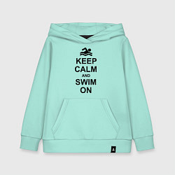 Детская толстовка-худи Keep Calm & Swim On