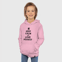 Толстовка детская хлопковая Keep Calm & Love Peugeot, цвет: светло-розовый — фото 2