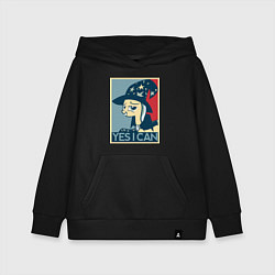Толстовка детская хлопковая MLP: Yes I Can, цвет: черный