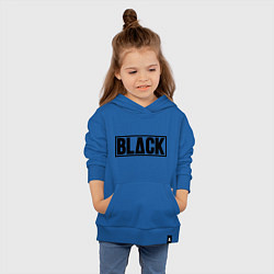 Толстовка детская хлопковая BLACK цвета синий — фото 2