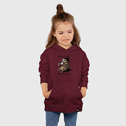 Толстовка детская хлопковая Sorry, I can not I am very busy, цвет: меланж-бордовый — фото 2