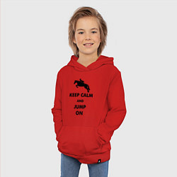 Толстовка детская хлопковая Keep Calm & Jump On, цвет: красный — фото 2