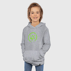 Толстовка детская хлопковая Watch Dogs: Green Logo, цвет: меланж — фото 2