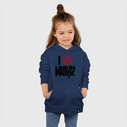 Толстовка детская хлопковая I love Linkin Park, цвет: тёмно-синий — фото 2