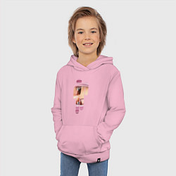 Толстовка детская хлопковая Billie Eilish Style, цвет: светло-розовый — фото 2