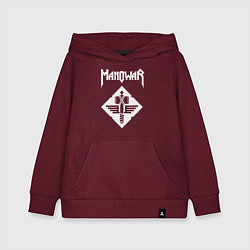 Толстовка детская хлопковая Manowar, цвет: меланж-бордовый
