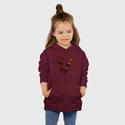 Толстовка детская хлопковая Vikings, цвет: меланж-бордовый — фото 2