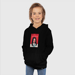 Толстовка детская хлопковая Билли Айлиш, цвет: черный — фото 2