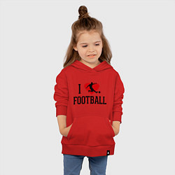 Толстовка детская хлопковая I love football, цвет: красный — фото 2