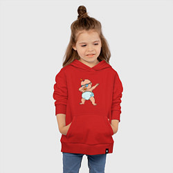 Толстовка детская хлопковая Dabbing Kid, цвет: красный — фото 2