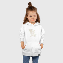 Толстовка детская хлопковая Dabbing Unicorn, цвет: белый — фото 2