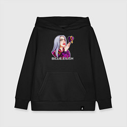 Толстовка детская хлопковая BILLIE EILISH, цвет: черный