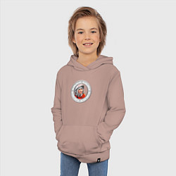 Толстовка детская хлопковая Гагарин ?? 1, цвет: пыльно-розовый — фото 2