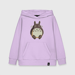 Толстовка детская хлопковая Грустный Тоторо, цвет: лаванда