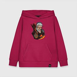 Толстовка детская хлопковая Ведьмак, цвет: маджента