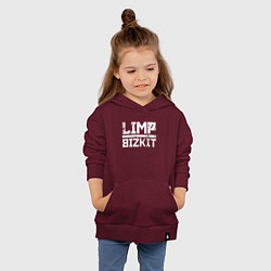 Толстовка детская хлопковая LIMP BIZKIT, цвет: меланж-бордовый — фото 2