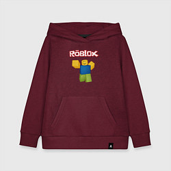 Толстовка детская хлопковая ROBLOX, цвет: меланж-бордовый