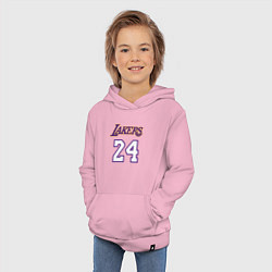 Толстовка детская хлопковая Lakers 24, цвет: светло-розовый — фото 2
